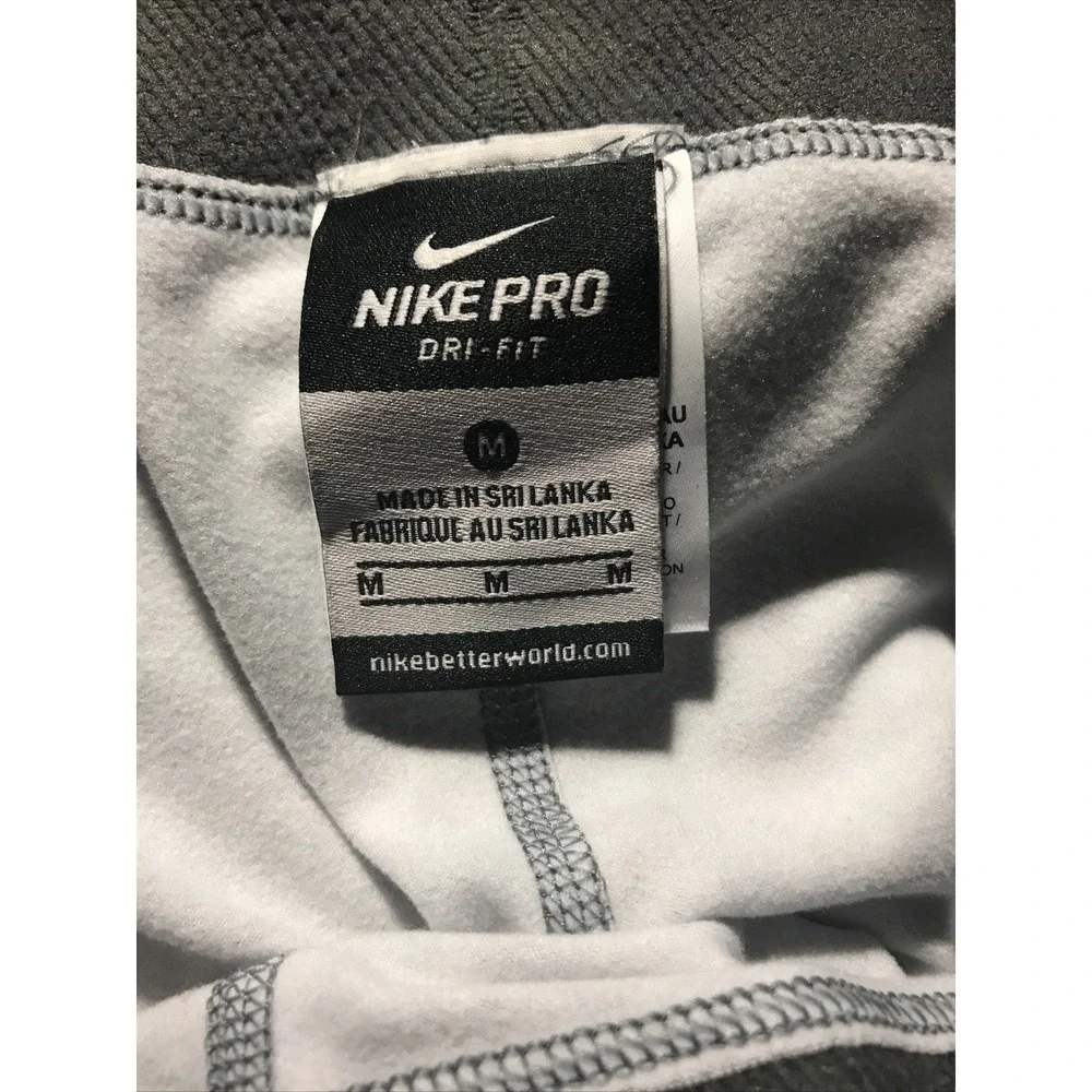 Nike Pro Warm Athletic Leggings Womens Size Medium 683717 Ski Nordic Gray Fleece